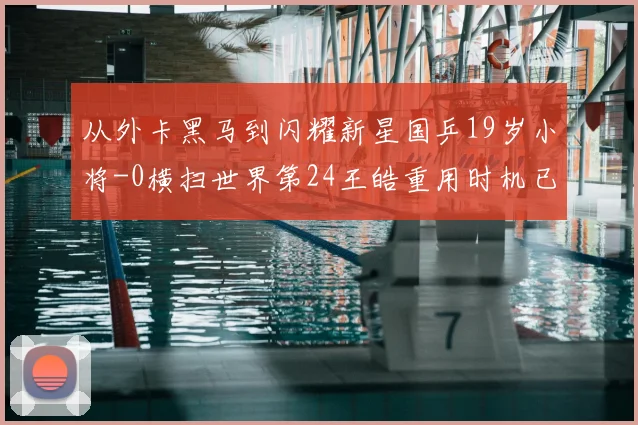 从外卡黑马到闪耀新星国乒19岁小将-0横扫世界第24王皓重用时机已到